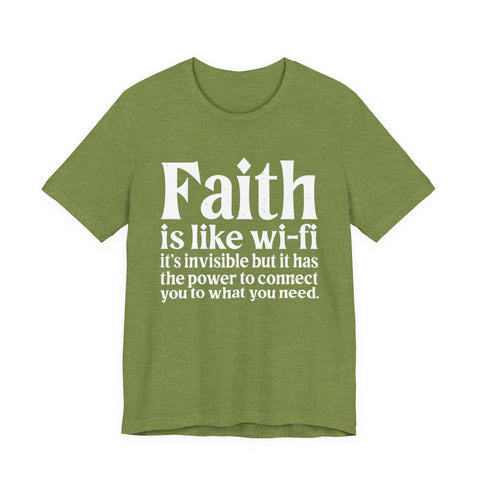 Faith is Like Wifi - Unisex Jersey Short Sleeve Tee T-Shirt - YinzerShop