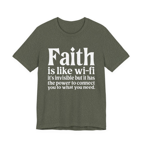 Faith is Like Wifi - Unisex Jersey Short Sleeve Tee T-Shirt - YinzerShop