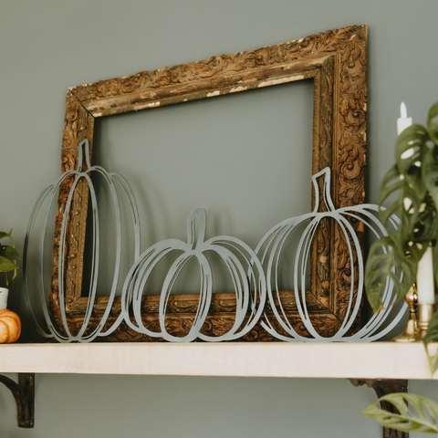 Pumpkin Wall Decor, Set of 3 Assorted Pumpkins