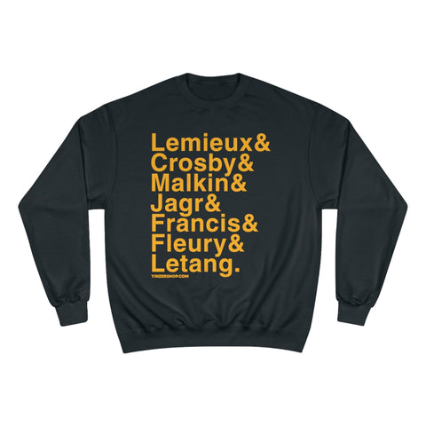 Famous Pittsburgh Penguins Ampersand - Champion Crewneck Sweatshirt Sweatshirt - YinzerShop