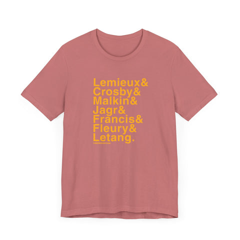 Famous Pittsburgh Penguins Ampersand - Short Sleeve Tee T-Shirt - YinzerShop