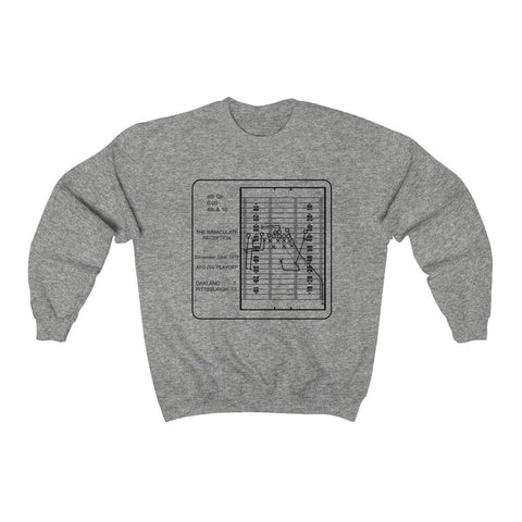 Famous Pittsburgh Sports Plays - The Immaculate Reception - Unisex Heavy Blend™ Sweatshirt Sweatshirt Printify S Sport Grey 