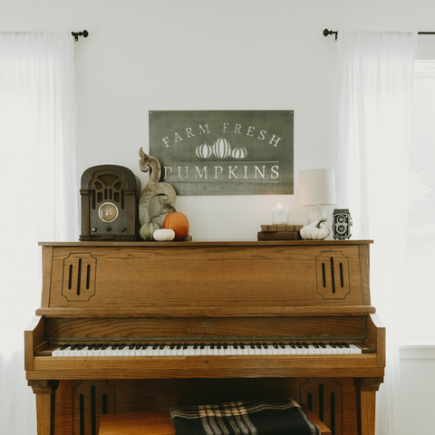 'Farm Fresh Pumpkins' Wall Decor Sign