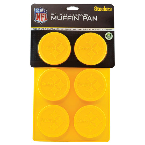 Pittsburgh Steelers Muffin Pan - Silicone NFL Baking Pan, Heat Resistant Team Logo Bakeware