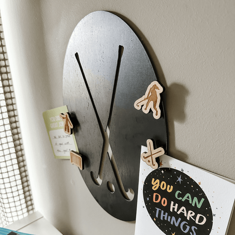 Field Hockey Wall Decor - Magnetic Sports Sign & Steel Wall Art Organizer Wall Decor - YinzerShop