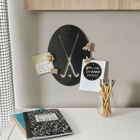 Field Hockey Wall Decor - Magnetic Sports Sign & Steel Wall Art Organizer Wall Decor - YinzerShop