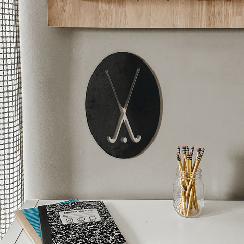 Field Hockey Wall Decor - Magnetic Sports Sign & Steel Wall Art Organizer Wall Decor - YinzerShop