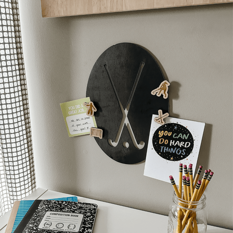Field Hockey Wall Decor - Magnetic Sports Sign & Steel Wall Art Organizer Wall Decor - YinzerShop