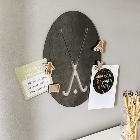 Field Hockey Wall Decor - Magnetic Sports Sign & Steel Wall Art Organizer Wall Decor - YinzerShop