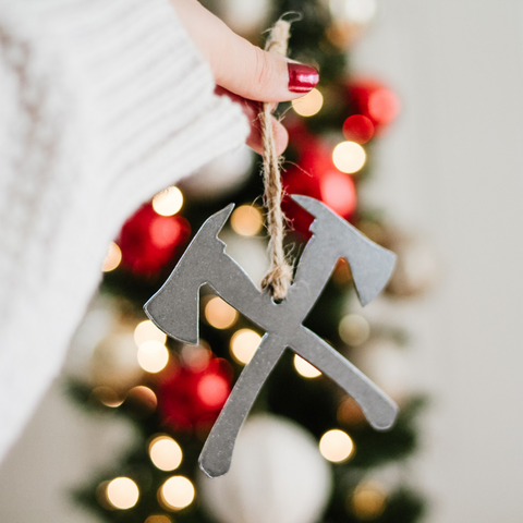 Firefighter Crossed Axe Ornament