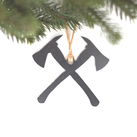 Firefighter Crossed Axe Ornament