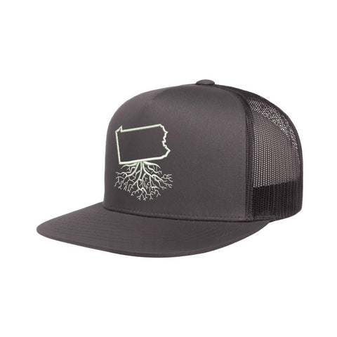 Flatbill Trucker Hat Pennsylvania Yupoong | Classic 5 Panel Snapback Cap Snapback Hat - YinzerShop
