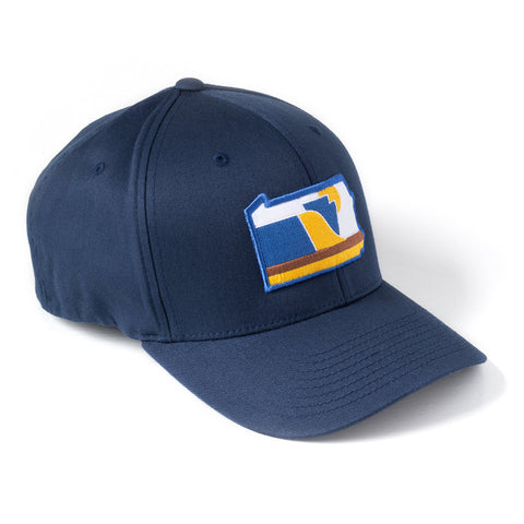 Flexfit Baseball Cap - The Mifflin Pennsylvania Hat | Navy Blue Structured Six-Panel Hat - YinzerShop