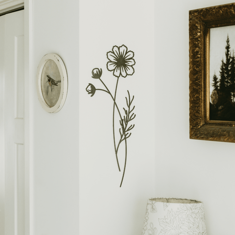 Flower Wall Decor – 3D Flower Wall Art | Keystone Steel Floral Decoration Wall Decor - YinzerShop