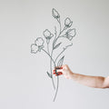 Flower Wall Decor – Sweet Pea Flowers 24 Inch Lightweight Botanical Panel Wall Decor - YinzerShop