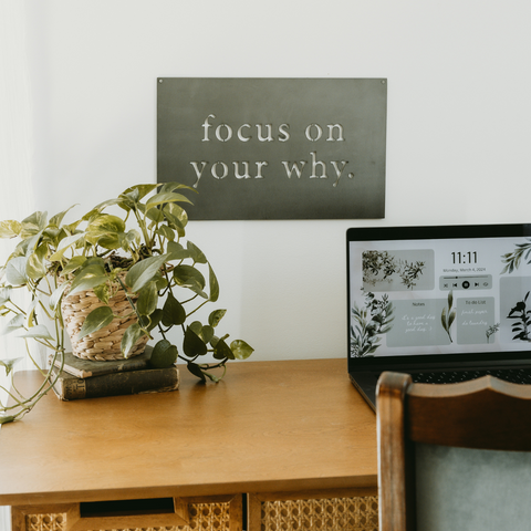 'Focus on Your Why' Wall Decor