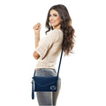 Fold Over Crossbody Purse - Penn State University Pebble Leather Bag With Strap Clutch - YinzerShop
