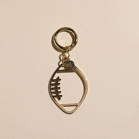 Football Bag Charm – Stylish Sports Accessory & Cute Purse Decoration by Nickel & Suede Handbag Accessories - YinzerShop