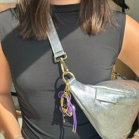Football Bag Charm – Stylish Sports Accessory & Cute Purse Decoration by Nickel & Suede Handbag Accessories - YinzerShop