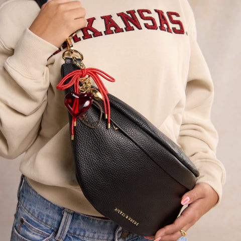Football Bag Charm – Stylish Sports Accessory & Cute Purse Decoration by Nickel & Suede Handbag Accessories - YinzerShop