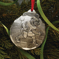 Football Bear Ornament - Handcrafted Animal Athlete Decor with Motivational Message Ornament - YinzerShop