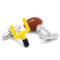 Football Cufflinks – 3D Hand-Painted Goal Post Sports Jewelry for Men Cufflinks - YinzerShop