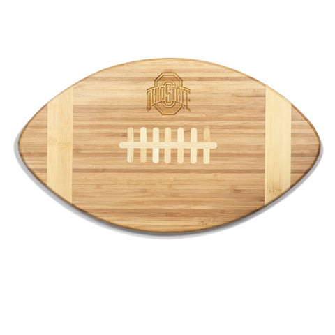 Football Cutting Board - Ohio State Buckeyes Bamboo Serving Tray & Cheese Platter Licensed - YinzerShop