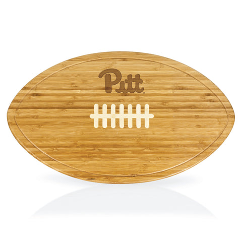 Football Cutting Board - Pittsburgh Panthers Bamboo Serving Tray With Juice Groove Licensed - YinzerShop