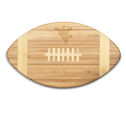 Football Cutting Board - West Virginia Mountaineers Bamboo Serving Tray & Cheese Board Licensed - YinzerShop