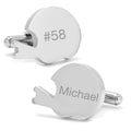 Football Helmet Cufflinks - Stainless Steel Engraved Personalized Gift For Him Cufflinks - YinzerShop