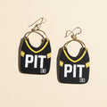 Football Jersey Earrings – Pittsburgh Steelers Leather Team Spirit Jewelry Earrings - YinzerShop