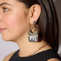 Football Jersey Earrings – Pittsburgh Steelers Leather Team Spirit Jewelry Earrings - YinzerShop