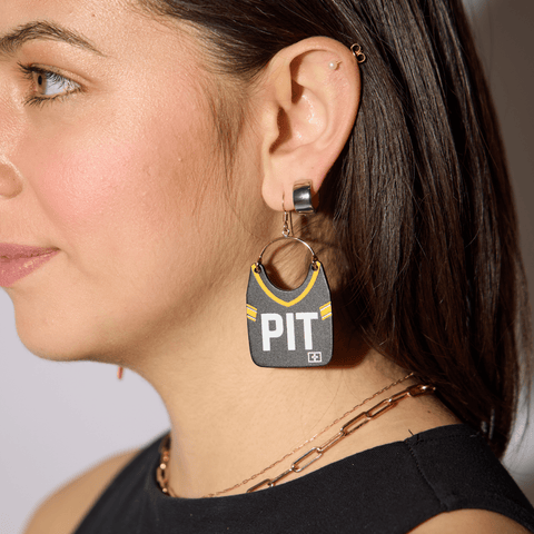 Football Jersey Earrings – Pittsburgh Steelers Leather Team Spirit Jewelry Earrings - YinzerShop