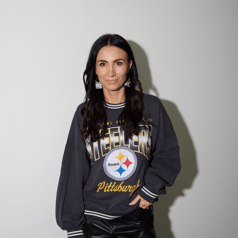 Football Jersey Earrings – Pittsburgh Steelers Leather Team Spirit Jewelry Earrings - YinzerShop