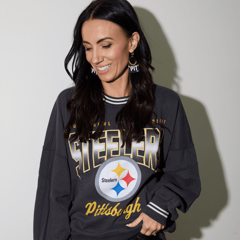 Football Jersey Earrings – Pittsburgh Steelers Leather Team Spirit Jewelry Earrings - YinzerShop