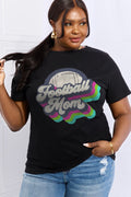 Football Mom T-Shirt - Simply Love Cotton Graphic Tee With Soft Breathable Fabric Long Sleeve Shirt - YinzerShop