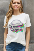 Football Mom T-Shirt - Simply Love Cotton Graphic Tee With Soft Breathable Fabric Long Sleeve Shirt - YinzerShop