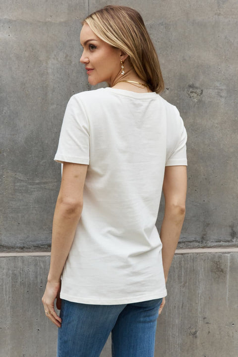 Football Mom T-Shirt - Simply Love Cotton Graphic Tee With Soft Breathable Fabric Long Sleeve Shirt - YinzerShop