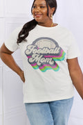 Football Mom T-Shirt - Simply Love Cotton Graphic Tee With Soft Breathable Fabric Long Sleeve Shirt - YinzerShop
