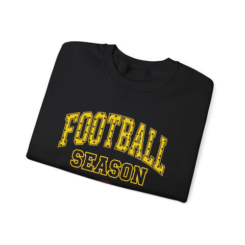 Football Season Crewneck Sweatshirt | Retro Polka Dot Accent Sweatshirt - YinzerShop
