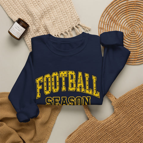 Football Season Crewneck Sweatshirt | Retro Polka Dot Accent Sweatshirt - YinzerShop