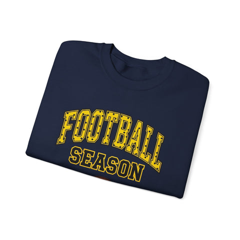 Football Season Crewneck Sweatshirt | Retro Polka Dot Accent Sweatshirt - YinzerShop