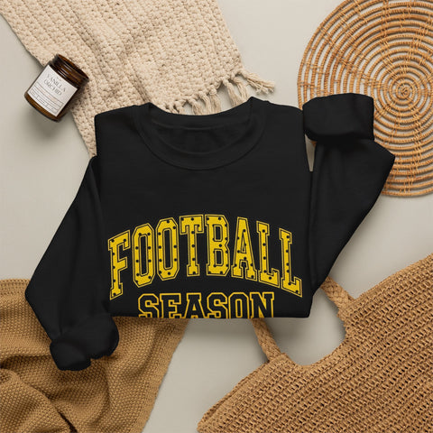 Football Season Crewneck Sweatshirt | Retro Polka Dot Accent Sweatshirt - YinzerShop