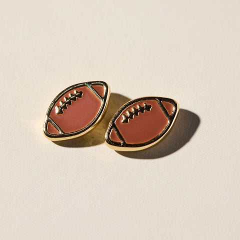 Football Studs - Dainty Lightweight Stud Earrings | Team Spirit Jewelry Earrings - YinzerShop