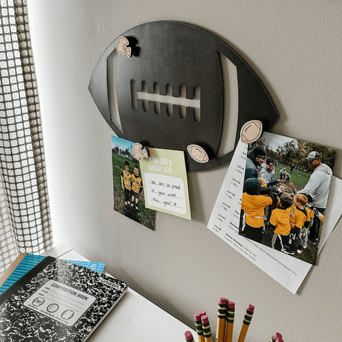 Football Wall Decor – Magnetic Display Board | Steel Wall Art for Sports Room Wall Decor - YinzerShop