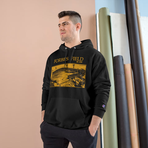 Forbes Field - 1909 - Retro Schematic - Champion Hoodie Hoodie - YinzerShop