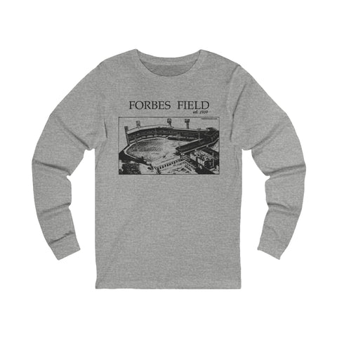 Forbes Field - 1909 - Retro Schematic - Long Sleeve Tee Long Sleeve Shirt - YinzerShop