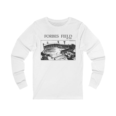 Forbes Field - 1909 - Retro Schematic - Long Sleeve Tee Long Sleeve Shirt - YinzerShop