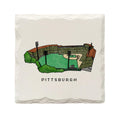 Forbes Field Stadium Ceramic Drink Coaster by The Doodle Line Coaster - YinzerShop