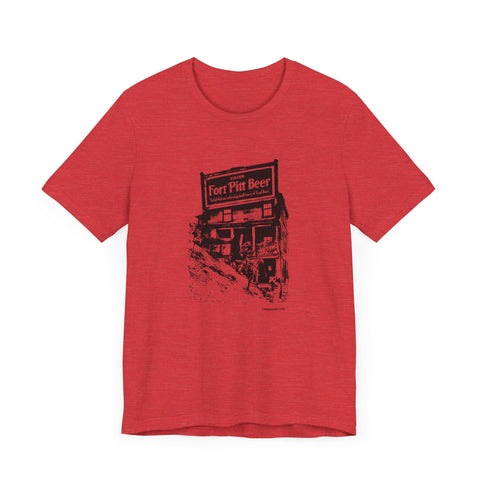 Fort Pitt Beer Building - Retro - Short Sleeve Tee T-Shirt - YinzerShop